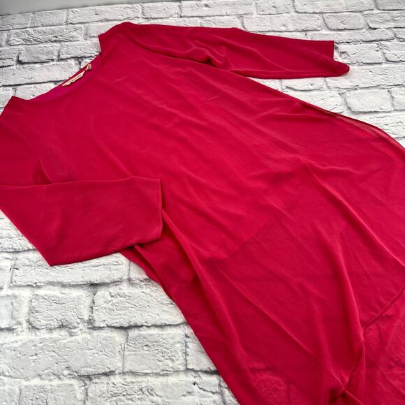 SOFT SURROUNDINGS Women's Jennifer Tunic Top Medium Pink 3/4 Sleeves Stretch - Picture 1 of 7